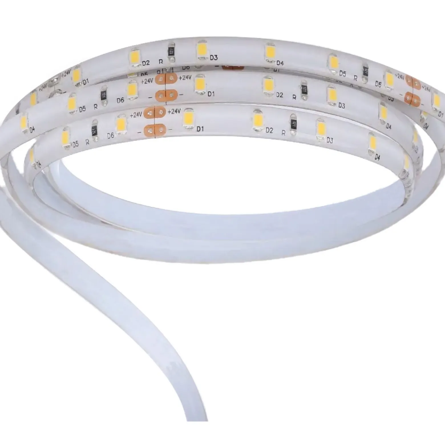 Noxion Led-Ljusslingor Naga 5 Meter 24V - 60LEDs/m - 4.8W/m - 940 Kallvit | 8mm - IP65 - Bästa Färgåtergivning - SMD2835