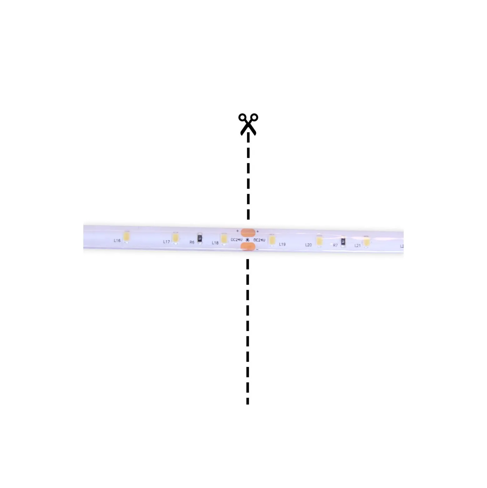 Noxion Led-Ljusslingor Naga 5 Meter 24V - 60LEDs/m - 4.8W/m - 940 Kallvit | 8mm - IP65 - Bästa Färgåtergivning - SMD2835