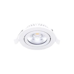Noxion LED Lutningsbar Slim Spot Vit Runda 6W 350lm 60D - 920-930 Dim To Warm | 85mm - IP54 - Dimbar - Bästa Färgåtergivning