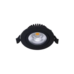 Noxion LED Lutningsbar Slim Spot Svart Runda 5W 550lm 60D - 940 Kallvit | 85mm - IP54 - Dimbar - Bästa Färgåtergivning
