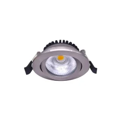 Noxion LED Lutningsbar Slim Spot Silver Runda 6W 550lm 60D - 927 Extra Varm Vit | 85mm - IP54 - Dimbar - Bästa Färgåtergivning
