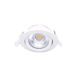 Noxion LED Lutningsbar Slim Spot Vit Runda 5W 550lm 60D - 940 Kallvit | 85mm - IP54 - Dimbar - Bästa Färgåtergivning
