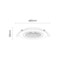 Noxion LED Lutningsbar Slim Spot Vit Runda 5W 550lm 60D - 940 Kallvit | 85mm - IP54 - Dimbar - Bästa Färgåtergivning
