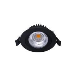 Noxion LED Lutningsbar Slim Spot Svart Runda 6W 550lm 60D - 927 Extra Varm Vit | 85mm - IP54 - Dimbar - Bästa Färgåtergivning