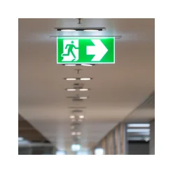 Noxion LED Nödutgångsskylt | Wall/Takmonterad | 3.5W 20lm | 30m Betraktningsavstånd - 3 Timmar Nödbelysning - Inkl. 4 Riktningar