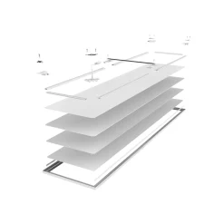 Noxion LED Panel Delta Pro V4 Aluminium/Metall Vit 29W 3700lm - 830 Varm Vit | 120x30cm - Dali Dimbar - UGR <22