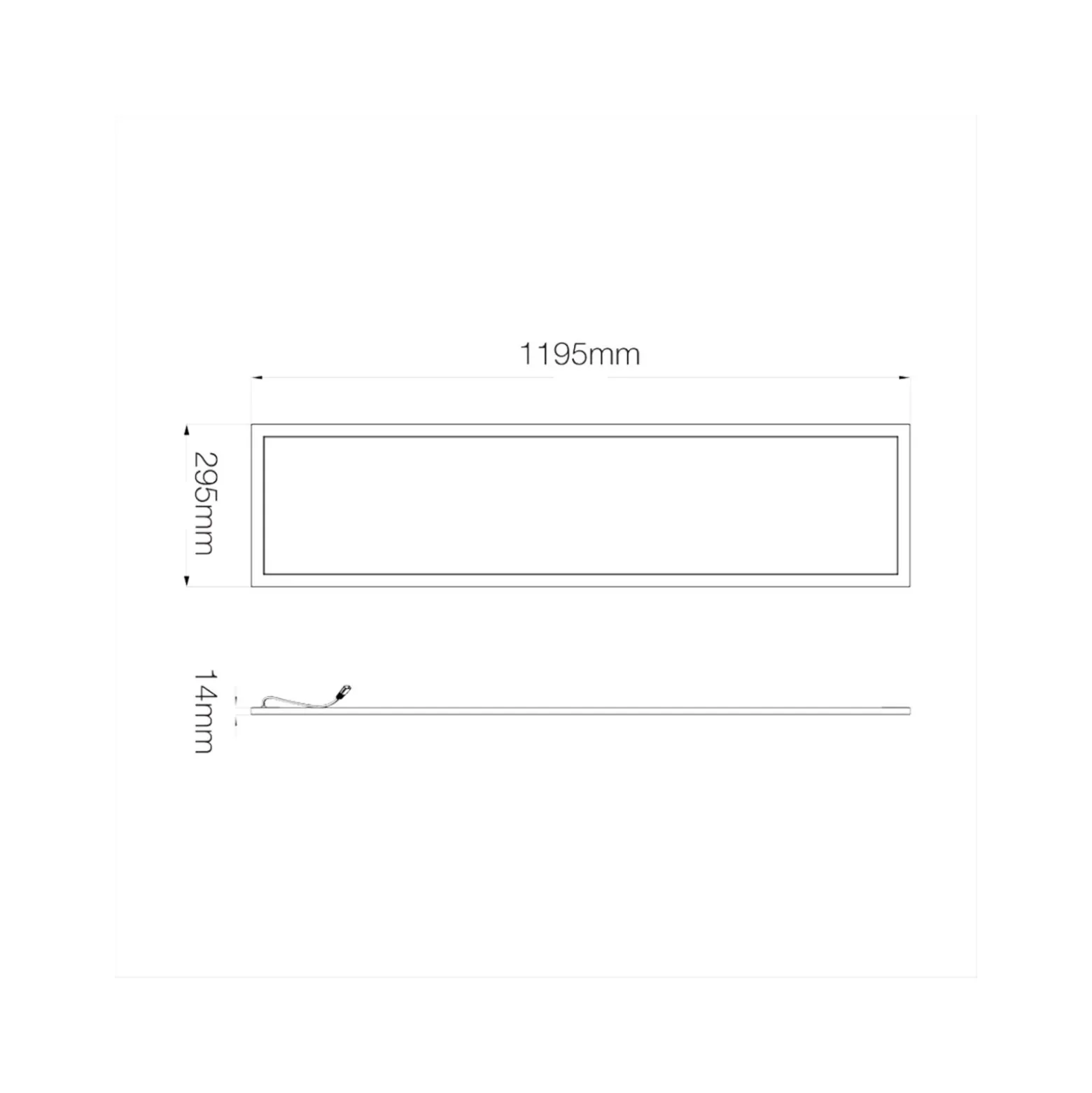 Noxion LED Panel Delta Pro V4 Aluminium/Metall Vit 29W 3700lm - 830 Varm Vit | 120x30cm - Dali Dimbar - UGR <22