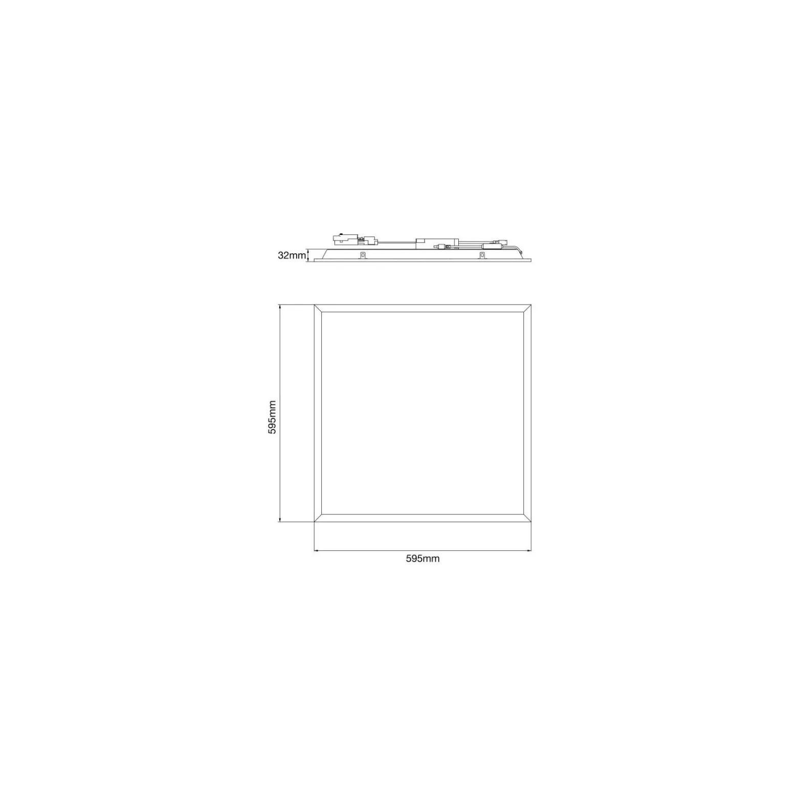 Noxion LED Panel Delta Pro V5 Highlum 36W 5040lm - 830-840 CCT | 60x60cm - UGR <19 - Sidelit - Philips Drivdon