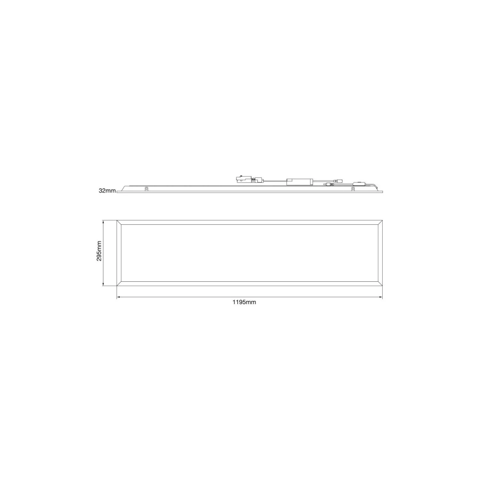 Noxion LED Panel Delta Pro V5 Highlum 36W 5040lm - 830-840 CCT | 120x30cm - UGR <19 - Sidelit - Philips Drivdon