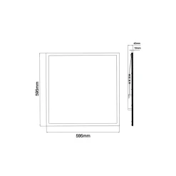 Noxion LED Panel Delta Pro V3 30W 3960lm - 830 Varm Vit | 60x60cm - UGR <19 - Philips Xitanium Drivdon - GST18 Manlig