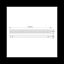 Noxion LED Panel Louvre Excell G2 15x150cm 3000K 38W UGR<15 Gloss Reflektor | Varm Vit - Ersättare 1x49W