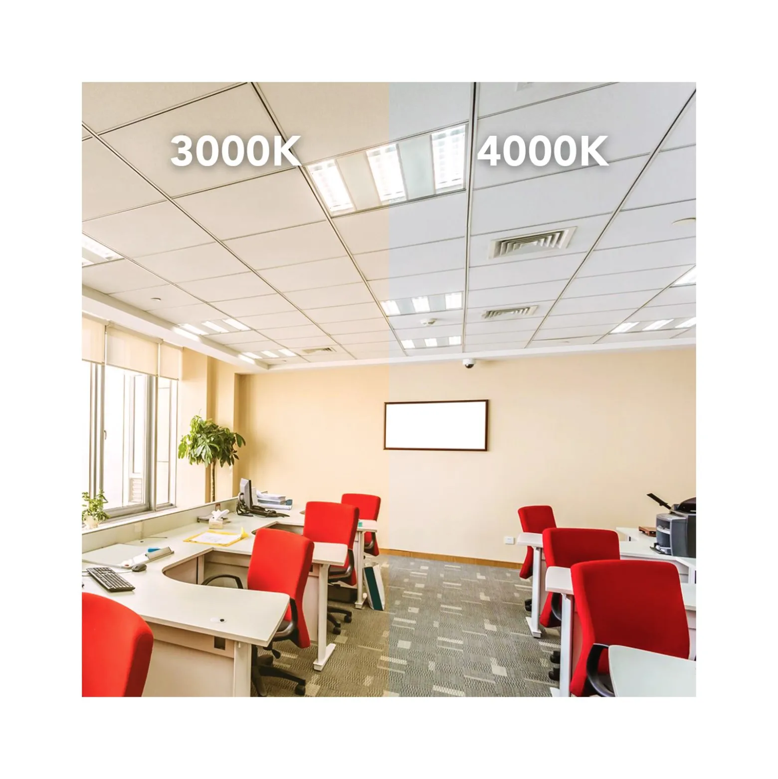 Noxion LED Panel Louvre Excell G2 15x150cm 4000K 38W UGR<15 Gloss Reflektor | Kallvit - Ersättare 1x49W
