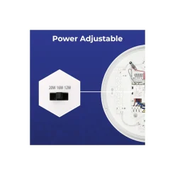 Noxion LED Plafond Corido V2 Vit 12/16/20W 2000lm 830-840-865 CCT | IP44 - Rörelse- och Ljussensor - Nöd 3H