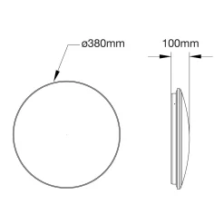 Noxion LED Plafond Corido V2 Vit 12W 1200lm 830-840-865 CCT | IP44 - Rörelse- och Ljussensor