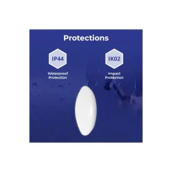 Noxion LED Plafond Corido V2 Vit 16W 1600lm 830-840-865 CCT | IP44 - Nöd 3h - Rörelse- och Ljussensor