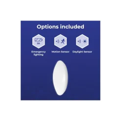 Noxion LED Plafond Corido V2 Vit 12W 1200lm 830-840-865 CCT | IP44 - Nöd 3h - Rörelse- och Ljussensor