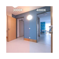 Noxion LED Plafond Econox Vit 20W 1800lm - 830 Varm Vit | 360mm - IP66 - Rörelse- och ljussensor - 1 timmar nödbelysning