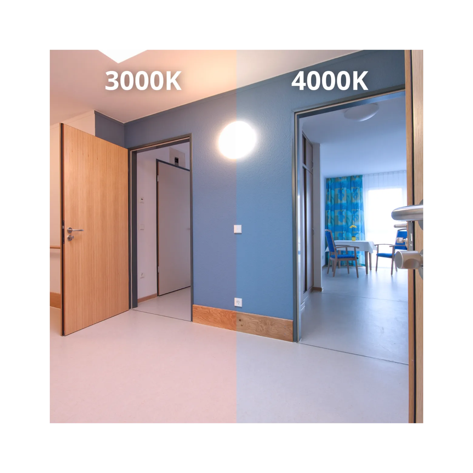 Noxion LED Plafond Econox Vit 20W 1800lm - 830 Varm Vit | 360mm - IP66 - Rörelse- och ljussensor - 1 timmar nödbelysning