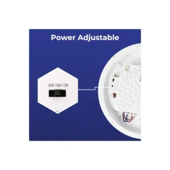 Noxion LED Plafond Pro V2 12/16/20W 2400lm - 830-840-865 CCT | 325mm - IP65 + Ring Svart