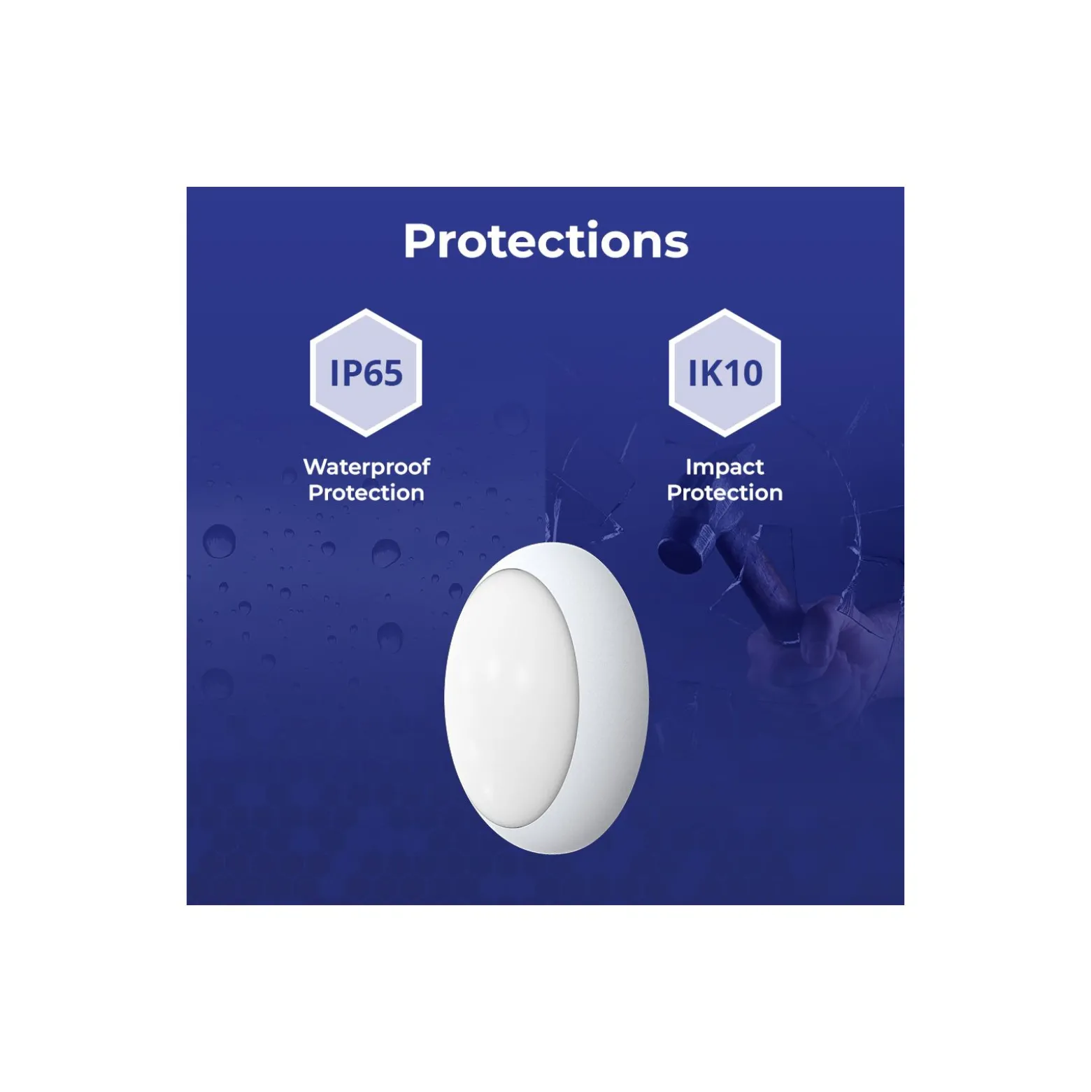 Noxion LED Plafond Pro V2 12/16/20W 2400lm - 830-840-865 CCT | 325mm - IP65 - Rörelse- och Ljussensor + Ring Vit
