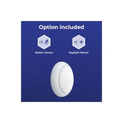 Noxion LED Plafond Pro V2 12/16/20W 2400lm - 830-840-865 CCT | 325mm - IP65 - Rörelse- och Ljussensor + Ring Vit