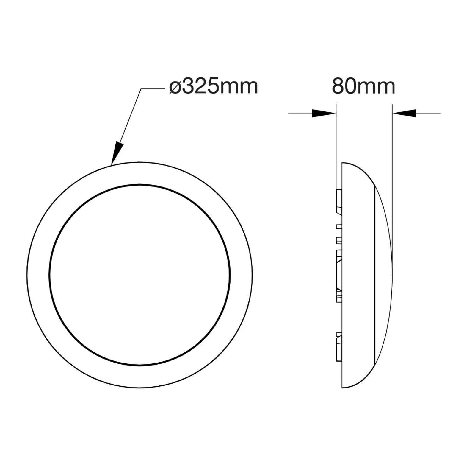 Noxion LED Plafond Pro V2 12/16/20W 2400lm - 830-840-865 CCT | 325mm - IP65 - Rörelse- och Ljussensor + Ring Vit