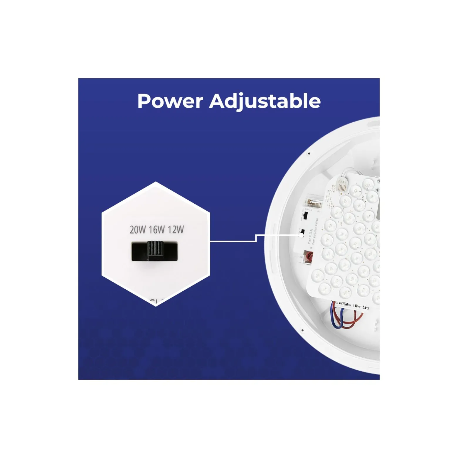 Noxion LED Plafond Pro V2 12/16/20W 2400lm - 830-840-865 CCT | 325mm - IP65 + Ögonlock Ring Svart