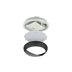 Noxion LED Plafond Pro V2 12/16/20W 2400lm - 830-840-865 CCT | 325mm - IP65 + Ögonlock Ring Svart