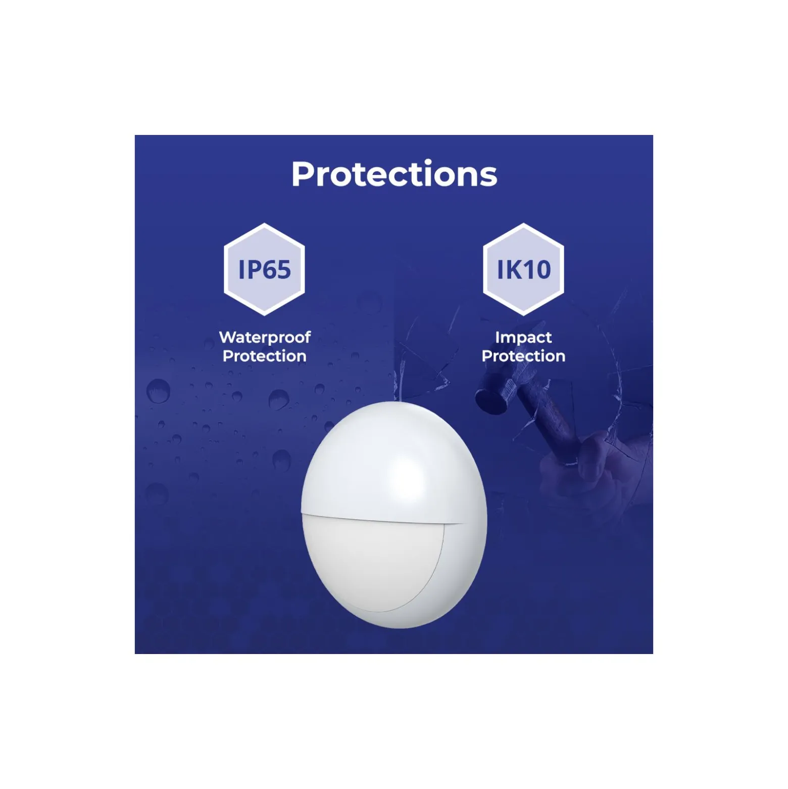 Noxion LED Plafond Pro V2 12/16/20W 2400lm - 830-840-865 CCT | 325mm - IP65 - Rörelse- och Ljussensor + Ögonlock Ring Vit