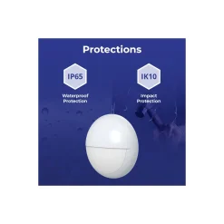 Noxion LED Plafond Pro V2 12/16/20W 2400lm - 830-840-865 CCT | 325mm - IP65 + Ögonlock Ring Vit