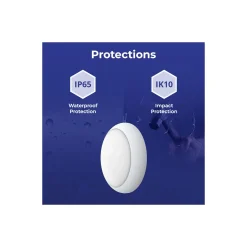 Noxion LED Plafond Pro V2 12/16/20W 2400lm - 830-840-865 CCT| 325mm - IP65 - Rörelse- och Ljussensor - 3 Timmar Nödbelysning + Ring Vit