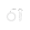 Noxion LED Plafond Pro V2 12/16/20W 2400lm - 830-840-865 CCT | 325mm - IP65 - Rörelse- och Ljussensor - 3 Timmar Nödbelysning + Ögonlock Ring Vit