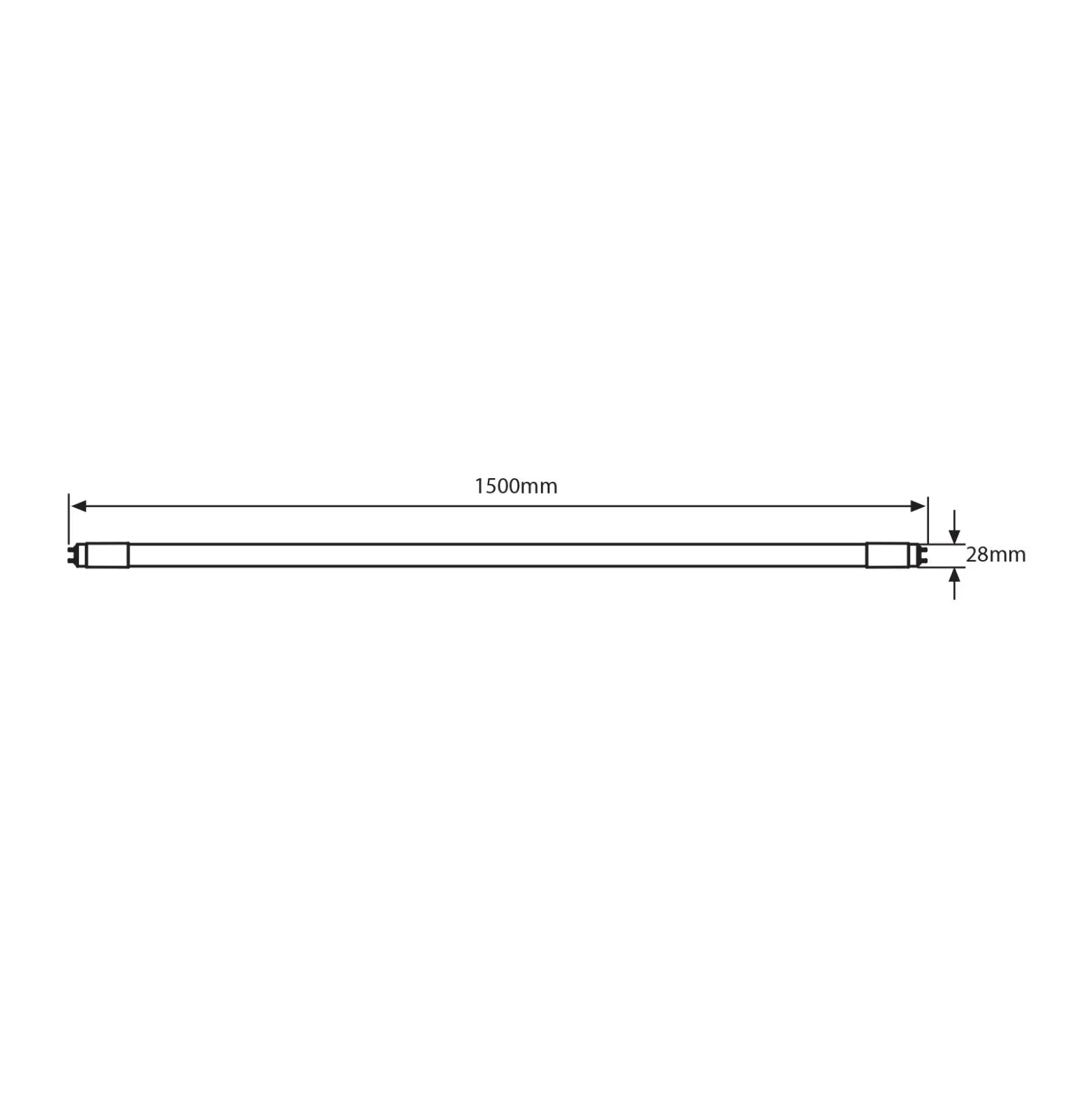 Noxion LED Rör T8 Avant (EM/Mains) Standard Output 19W 2300lm - 830 Varm Vit | 150cm - Ersättare 58W