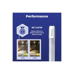 Noxion LED Rör T8 Avant Extreme (EM/Mains) Ultra Output 8.4W 1350lm - 865 Dagsljus | 60cm - Ersättare 18W