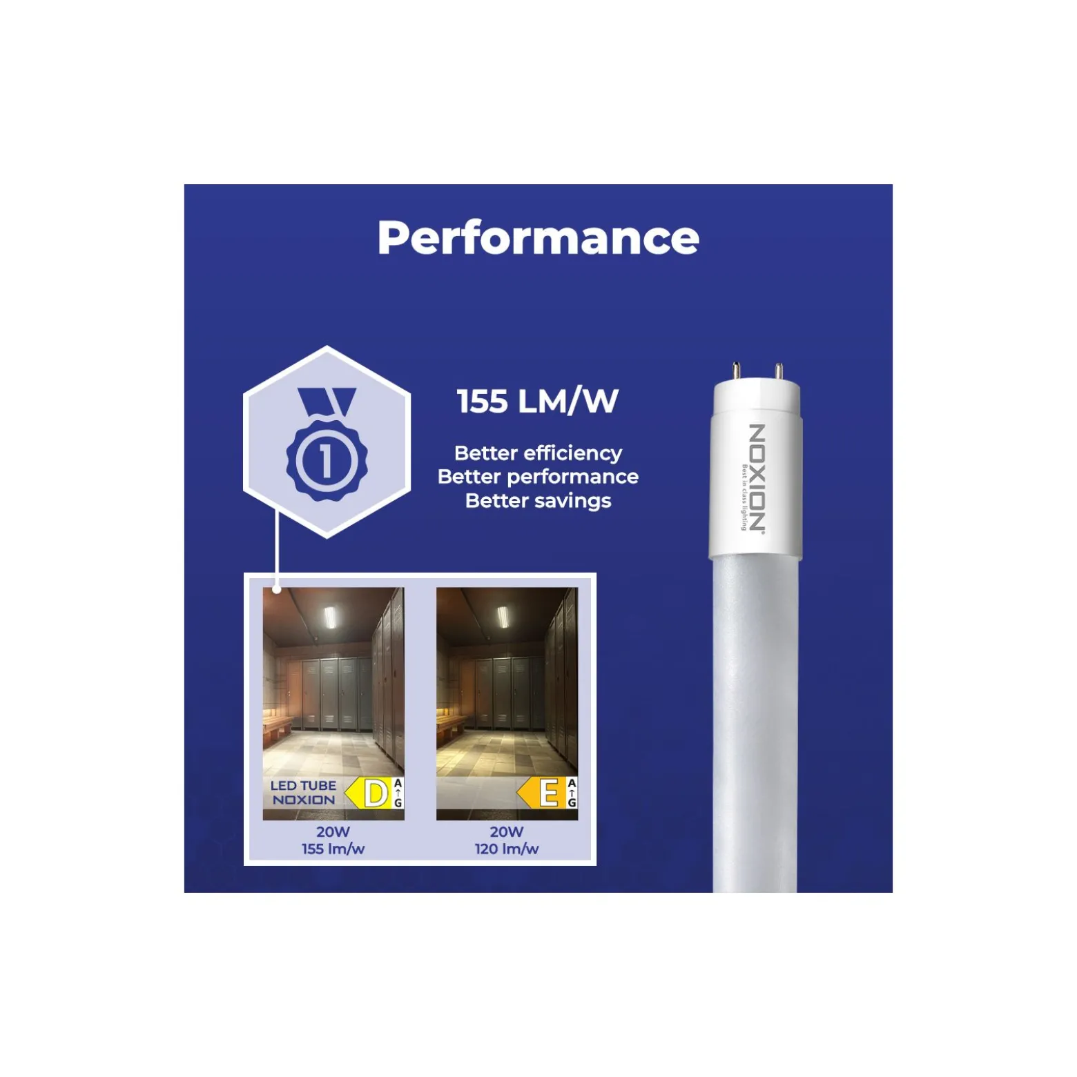 Noxion LED Rör T8 Avant Extreme (HF) High Output 20W 3100lm - 865 Dagsljus | 150cm - Ersättare 58W