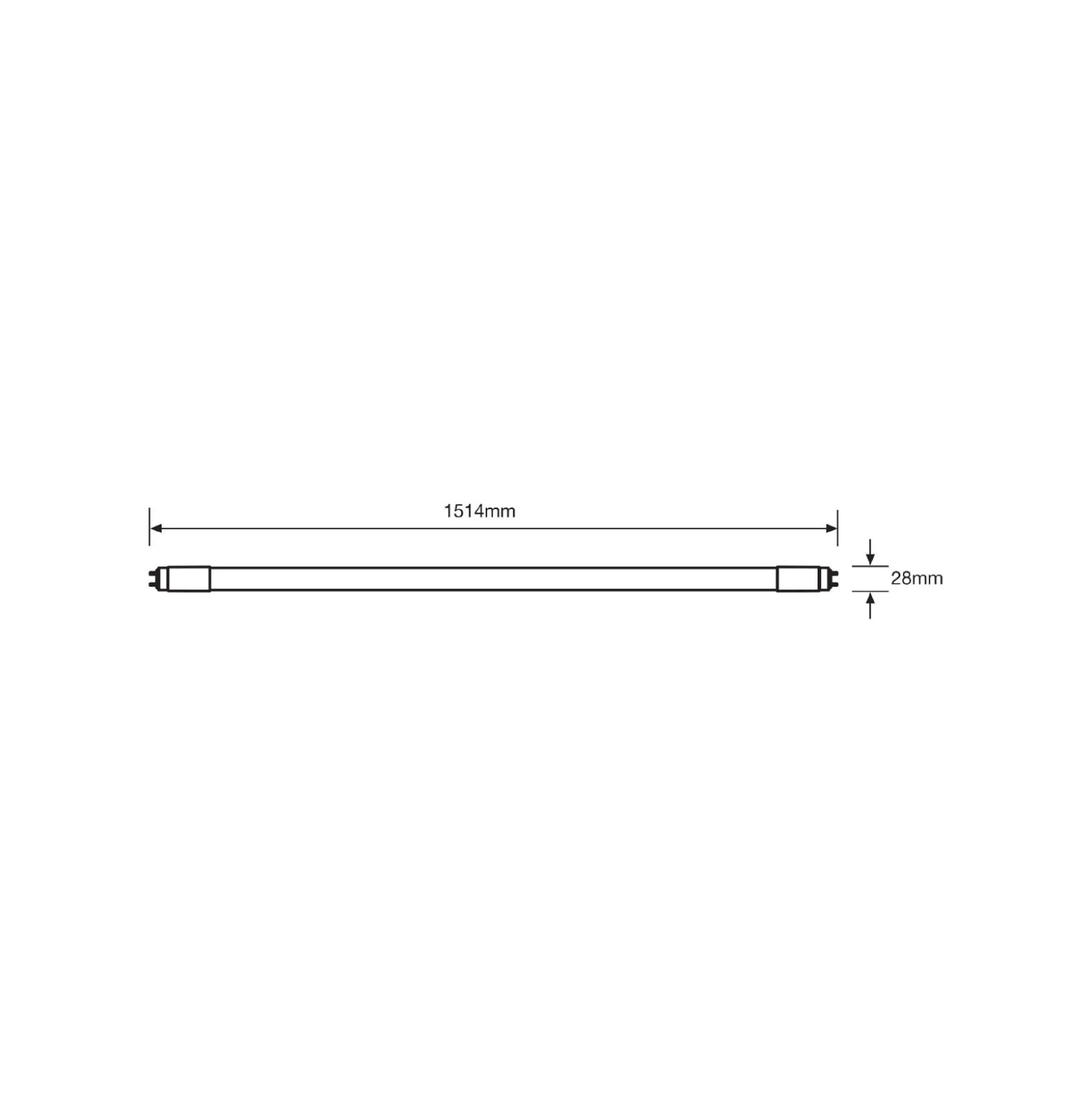Noxion LED Rör T8 (EM/Mains) Ultra Efficiency 22.1W 4100lm - 840 Kallvit | 150cm - Ersättare 58W