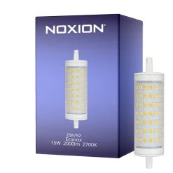 Noxion LED R7s 118mm Klar 15W 2000lm - 827 Extra Varm Vit | Dimbar - Ersättare 125W