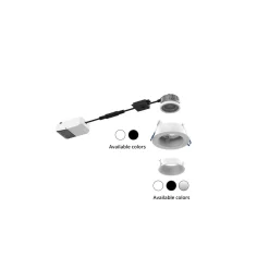 Noxion LED Spot Ares Djup ring Svart 6W 540lm 927-940 3CCT - med Inre Ring Svart | Utskärning 68mm