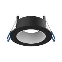 Noxion LED Spot Ares Djup ring Svart - med Inre Ring Vit | Utskärning 68mm - incl. GU10 Fitting