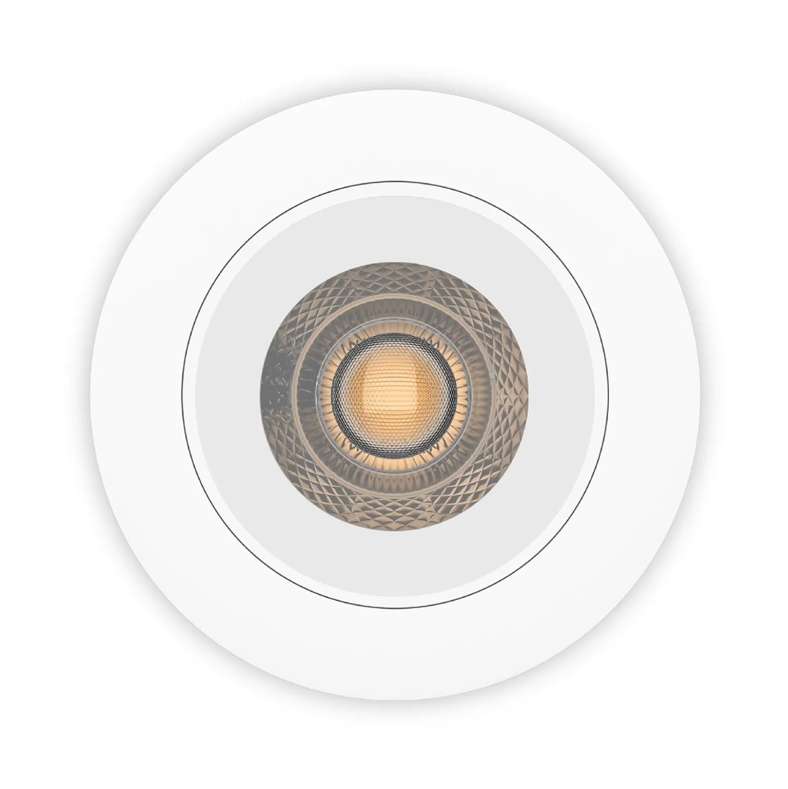 Noxion LED Spot Ares Djup ring - med Inre Ring Vit| Utskärning 68mm - incl. GU10 Fitting