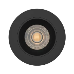 Noxion LED Spot Ares Djup ring Svart - med Inre Ring Svart | Utskärning 68mm - incl. GU10 Fitting