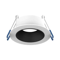 Noxion LED Spot Ares Djup ring Vit - med Inre Ring Svart | Utskärning 68mm - incl. GU10 Fitting