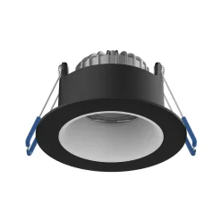 Noxion LED Spot Ares Djup Svart 6W 540lm 927-940 3CCT - med Inre Ring Vit | Utskärning 68mm