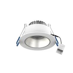 Noxion LED Spot Ares Djup Vit 6W 540lm 927-940 3CCT - med Inre Ring Silver | Utskärning 68mm