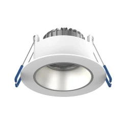 Noxion LED Spot Ares Djup Vit 6W 540lm 927-940 3CCT - med Inre Ring Silver | Utskärning 68mm