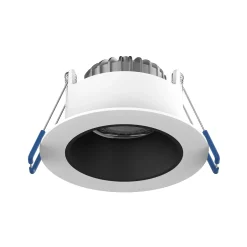Noxion LED Spot Ares Djup Vit 6W 540lm 927-940 3CCT - med Inre Ring Svart | Utskärning 68mm