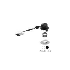 Noxion LED Spot Ares Firerated 6W 540lm 927- 940 3CCT- Fast Svart| Utskärning 68mm