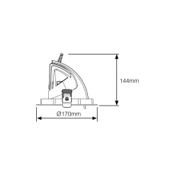 Noxion LED Spot Forza Svart 35W 3000lm 36D - 930 Varm Vit | 168mm - Bästa Färgåtergivning