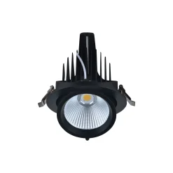 Noxion LED Spot Forza V2 Aluminium Svart 28W 3300lm 36D - 930-940-957 CCT | 160mm - Utskärning 145mm - Bästa Färgåtergivning