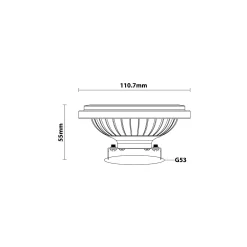 Noxion LED Spot G53 AR111 7.3W 550lm 24D - 918-927 Dim to Wam | Bästa Färgåtergivning - Dimbar - Ersättare 50W